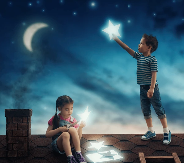 Child reading a book