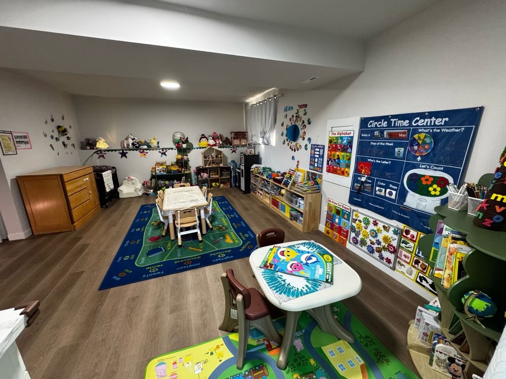 Outdoor play area at the daycare